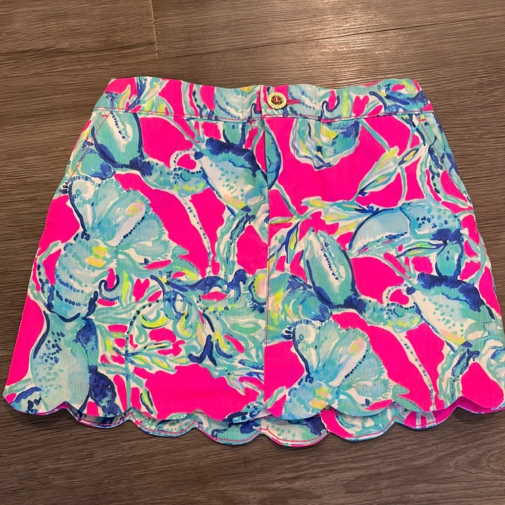Lilly Pulitzer Mini Collette skirt/skort - Girls 12 - Raz Berry Loves Lobster